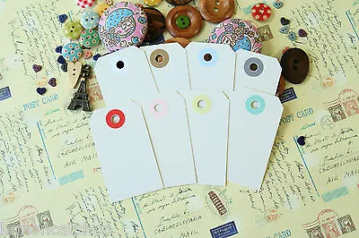 Eco Series IVORY Luggage Tags Colour Reinforced Blank Handmade Craft Labels 20pc • £3.50