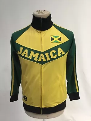 Mens Size Small Jamaica 🇯🇲 Tracksuit Sports Top Green Yellow Black Polyester • £19.99