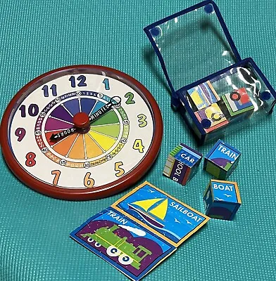 Toddler Educational Bundle Learn Time Teaching Clock & Words Colors Block Puzzle • $10