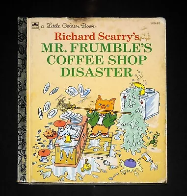 $7.99 • Buy VTG Richard Scarry Little Golden Book 'Mr. Fumble's Coffee Shop Disaster' 1995