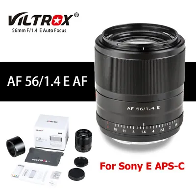 $471.90 • Buy VILTROX 56mm F1.4 Auto Focus Lens For Sony E Mount A5000 A5100 A6000 A6300 A6600