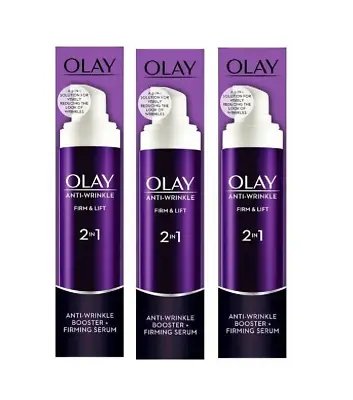 3 X Olay Anti-Wrinkle 2 In 1 Day Cream & Serum 50ml • £48.79