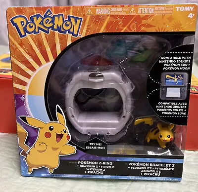 $44 • Buy *NIB* TOMY Pokemon Z-Ring Pikachu Figurine Nintendo 2DS/3DS Ultra Sun/Moon
