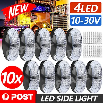 10x Red Amber LED Clearance Lights Side Marker Lamp Trailer Truck Caravan Lorry • $16.85