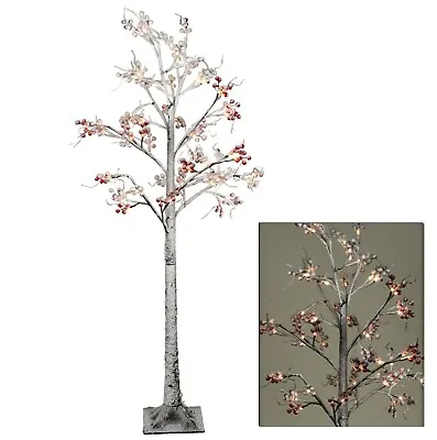 £37.99 • Buy 150cm LED Light Up Large Snowy Christmas Cherry Twig Tree Xmas Home Decoration