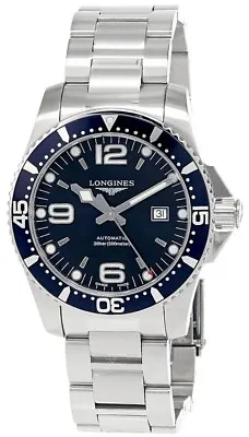 Longines HydroConquest Automatic Sunray Blue Dial 44mm Men's Watch L3.841.4.96.6 • $1100
