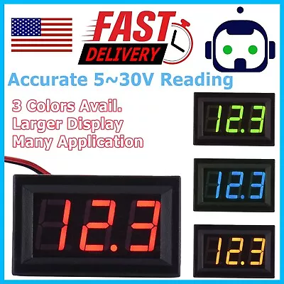 LED 12V ~ 24V Digital Display Voltmeter Car Motorcycle Voltage Gauge Panel Meter • $5.95