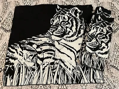 Vera Neumann Black & White Tiger Napkins (4) • $50