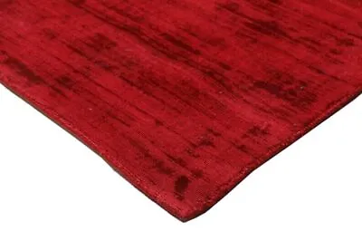 Hand Loom Viscose Rugs For Living Room Large Red Rug For Bedroom Office Area Rug • $1040