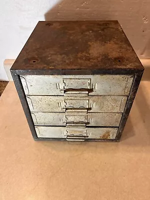 Vintage Metal 4 Drawer Cabinet Dividers Small Parts Storage  12  X 10  X 10  • $45