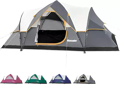 6 Person Family Camping Tent Pop Up Tent Waterproof Windproof With Top Rainfly • £159.61