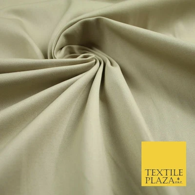 £1.50 • Buy Beige Plain Gaberchino Twill Fabric Material Uniform Chino Trousers 58  6494