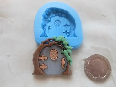 Mini Craft Mould: Ornate Rounded Top FAIRY DOOR (30x30mm) Clay Resin Cupcake Wax • £5