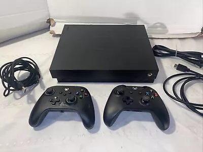 Microsoft Xbox One X 1787 1TB Console Bundle: (2) Controllers Wires Tested • $182.88