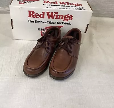 RED WING Made In USA 8601 BROWN DUNOON MOC TOE LACE UP OXFORD NEW In Box NIB • $49.99