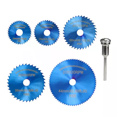 £8.29 • Buy 6x HSS Mini Rotary Disc SAW Cutting Blade For Dremel Type Multi Tool Drill Kit