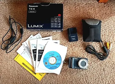Panasonic Lumix TZ4 Digital Camera Boxed With Case And Accessories • £49.95