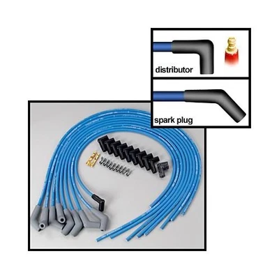 $51.99 • Buy Ford Racing Spark Plug Wires Spiral Wound 9mm Blue 45 Deg Boots Ford V8/V6 Set