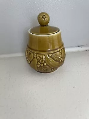 Vintage Ceramic Jam Pot Marked P.2699 Portugal 11cm Tall • £3.99