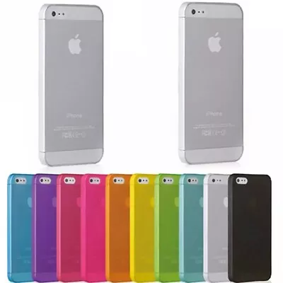 IPhone 4 4s 5 5s SE Phone Case Slim Hard Matte Clear + Screen Protector • £0.99