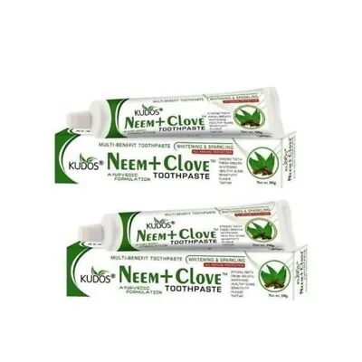 £14.24 • Buy Kudos Ayurveda Neem And Clove Toothpaste - 100g (Pack Of 2) Fast Shgipping