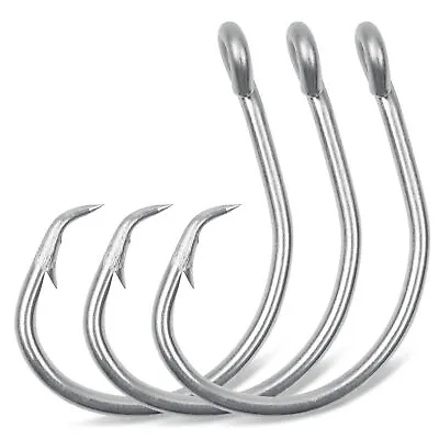 Stainless Steel Circle Hooks Strong Big Game Hooks Shark & Swordfish &Tuna Hook • $8.59