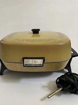 Vintage GE General Electric Skillet Deluxe Dutch MID CENTURY W Tilt Leg Works • $31.02