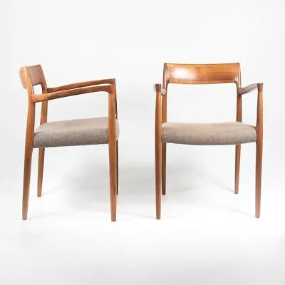 2018 Pair Of Model 57 Armchairs In Walnut By Niels Otto Moller For J.L. Moller • £2249.81