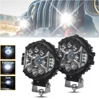 Pair 5 Inch Round LED Work Lights Pods Spot Flood Combo Fog Lamp Offroad Driving • $49.99