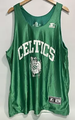 Boston Celtics Vintage Starter NBA Jersey REVERSIBLE Green Men’s Size XL Mascot • $40.50