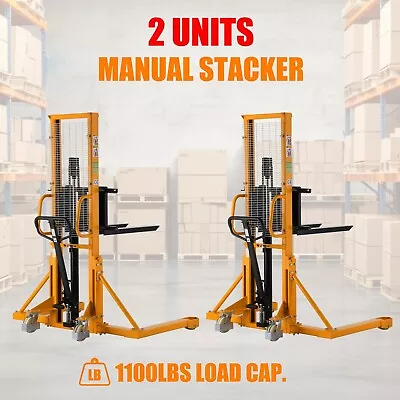 APOLLOLIFT 2 Units 1100lbs Manual Stacker With 51.1  Inner Straddle Legs Width • $3399