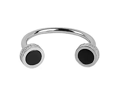 Montblanc Stainless Steel Key Ring Black Onyx 107903 New No Box • $175