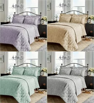 Savoy Jacquard Luxurious Duvet Cover Sets Bedding Sets / Bed Spreads All Sizes • £29.99