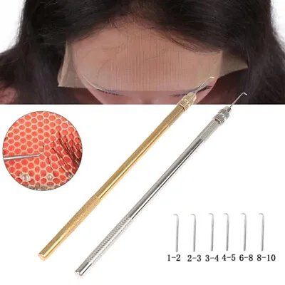 1Pcs Hair Ventilating Needle For Lace Wig Making Crochet Hook Holder Pins T`FM • $2.46