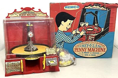 Vintage 1950s Remco Coney Island Penny Arcade Claw Machine W/ Original Box • $150