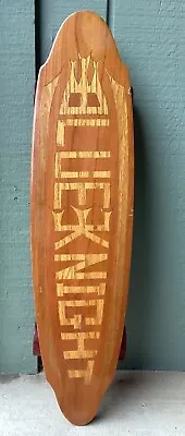 BLUE KNIGHT - Solid Wood   Oak & Cherry - Inlay - Vintage Skateboard - 24” X 6” • $75