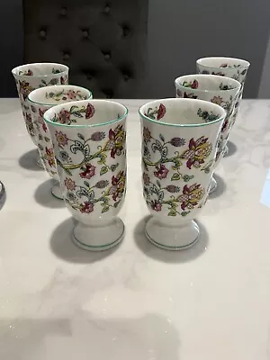 Minton Haddon Hall Green Goblets X 6 READ DESCRIPTION BEFORE BUYING! • £50