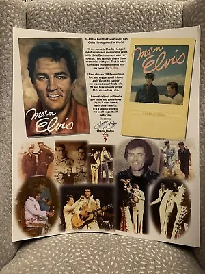 Promo Poster For “Me ‘N Elvis “ Book Written By Charlie Hodge. Hand Stamped ‼️ • $19.95