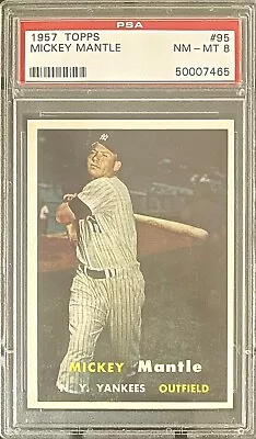 1957 Topps #95 Mickey Mantle PSA 8 *Stunning* • $11799