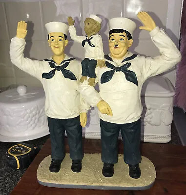 LAUREL And HARDY SAILORS WITH MONKEY Figure VGC 14 Height  X  13 Inches Width • £50
