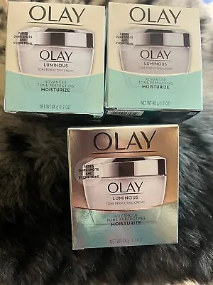 Olay Luminous Tone Perfecting Cream Moisturizer  1.7 Oz 3pk • $111.11