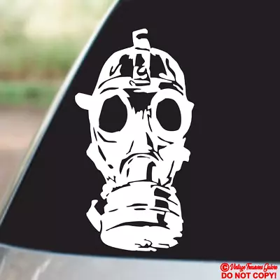 Gas Mask Vinyl Decal Sticker Window Wall Car Bumper Laptop Zombie Walking Dead • $2.99