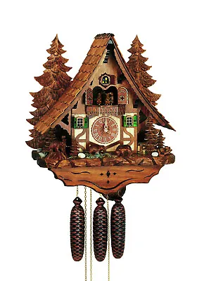 Cuckoo Clock Black Forest 8 Day Original Germany  Bears • $1489