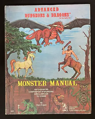 Vintage Dungeons And Dragons Monster Manual First Print D & D - Very Original • $1395