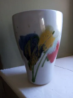 Janice Tchalenko Pottery Dartington Hall Poppy Vase Signed • £25
