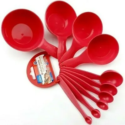 Cook's Kitchen Pink Measuring Cups & Spoons 10pc Nesting Set FREE SHIPPING • $12.75