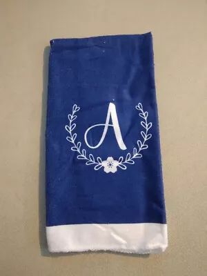 15 X 25 Kitchen Towel Letter A On Blue 268319 • $2.49