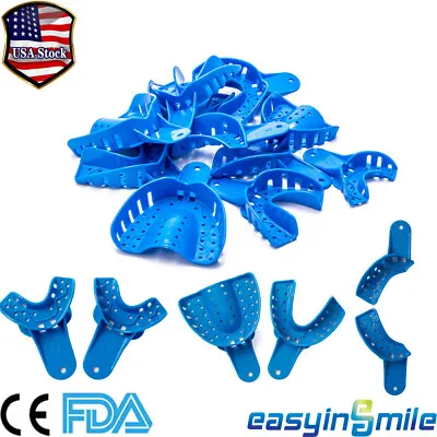 12 Pcs Dental Impression Trays Perforated Plastic Autoclavable Trays EASYINSMILE • $18.71