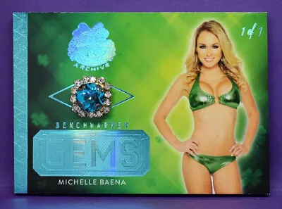 BenchWarmer Emerald Archive Michelle Baena RARE 1/1 ICE BLUE FOIL GEMS Insert • $80.99