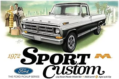 Moebius Models 1220 1/25 1972 Ford Sport Custom Pickup Truck Kit • $32.39